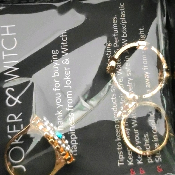 Joker & Witch Evil Eye Ring Set - Picture 7 of 7